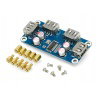 USB Hub Hat (B) - Hub mit 4 Ports - Overlay für Raspberry Pi 4B
