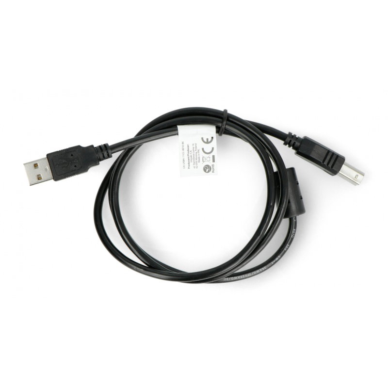 USB A - B 2.0 Lanberg Kabel - mit Ferritfilter - schwarz 1m