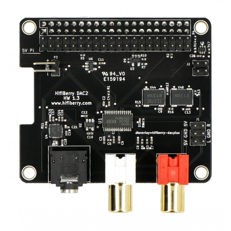 HiFiBerry DAC2 Pro - Soundkarte für Raspberry Pi 4B / 3B + / 3B