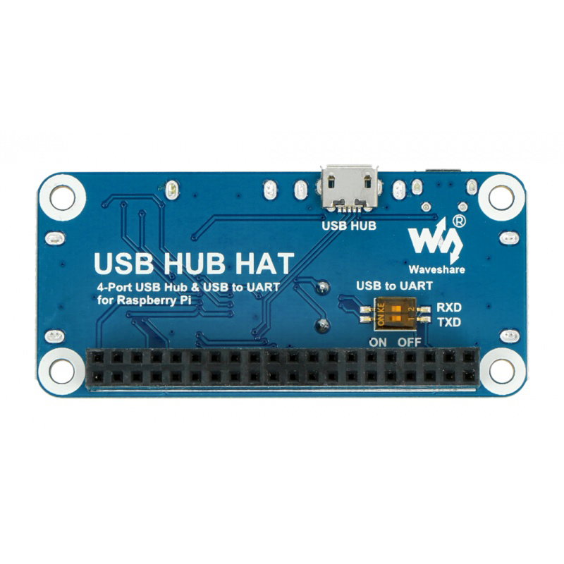 USB Hub Hat - Hub mit 4 Ports - Overlay für Raspberry Pi 4B /