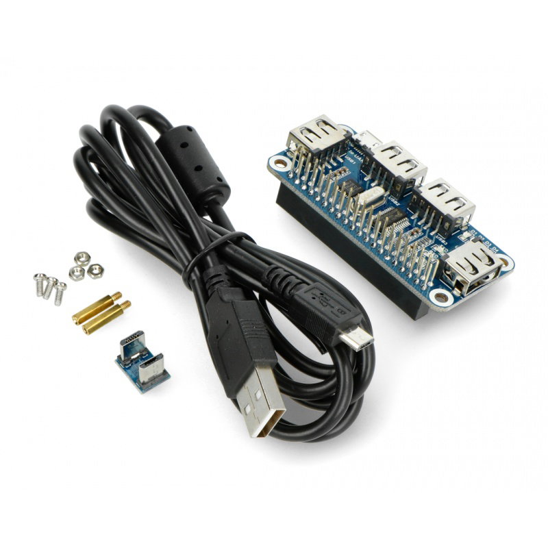 USB Hub Hat - Hub mit 4 Ports - Overlay für Raspberry Pi 4B /