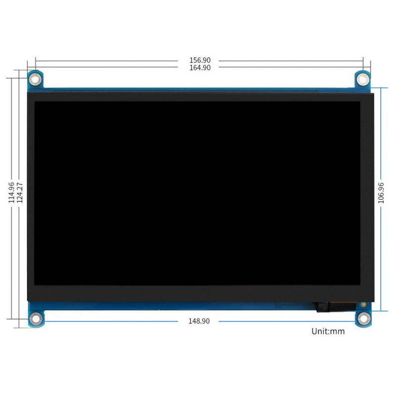 H-Touchscreen - kapazitives LCD IPS 7 '' V4.1 1024x600px HDMI +