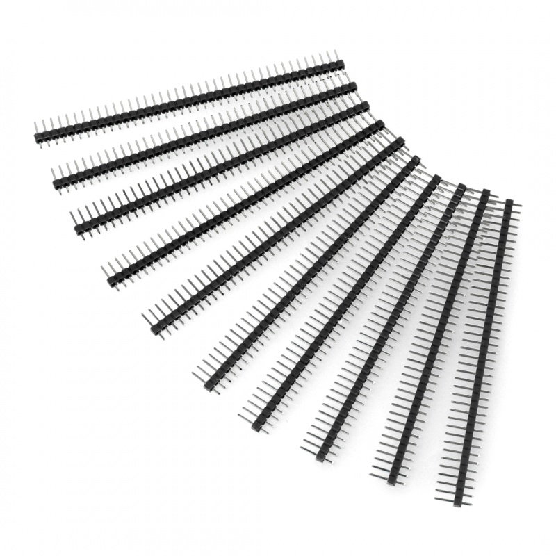 Goldpin Stecker 1x40 gerade Raster 2,54mm - schwarz - 10St.