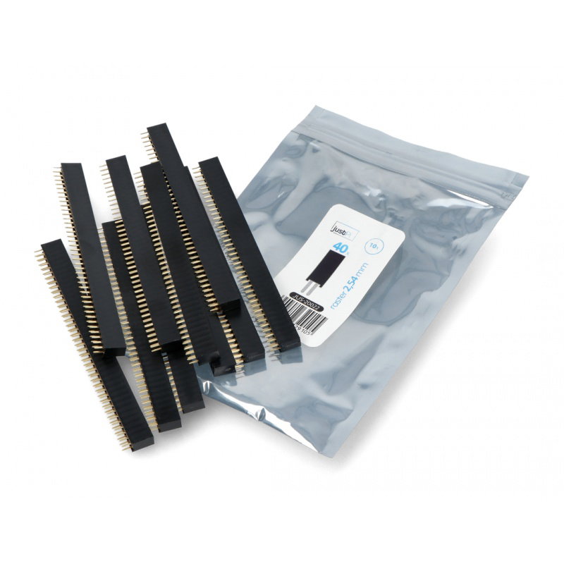 Goldstiftleiste 2x40 weiblich Raster 2,54mm - 10St.