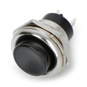 EIN-AUS-Schalter tastend, rund 250V / 3A - schwarz