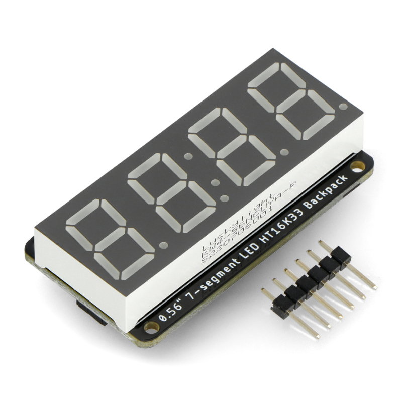 Assembled Adafruit 0.56" 4-Digit 7-Segment Display - w/ I2C