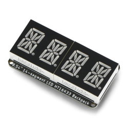 Quad Alphanumeric Display - Red 0.54" Digits w/ I2C Backpack -