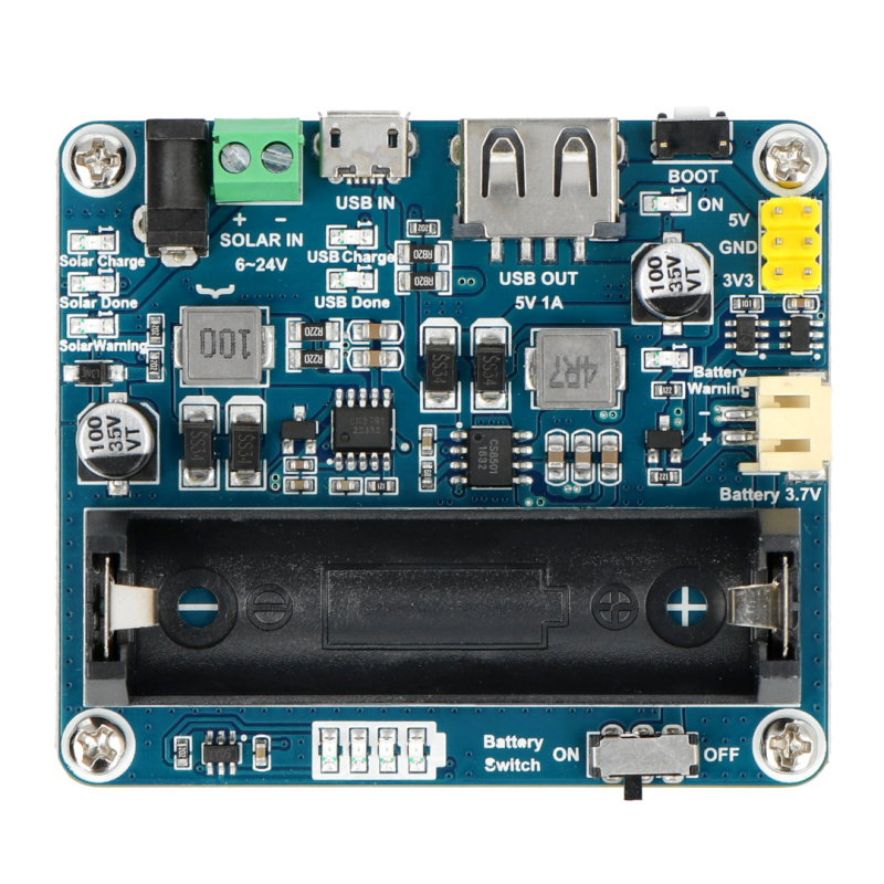 Solarenergie-Managementmodul für ein 6V-24V-Solarmodul –