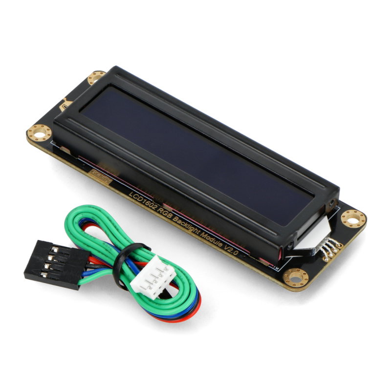 DFRobot Gravity - LCD 2x16 I2C-Display - schwarz mit
