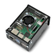 PR5 PPsr fan Obudowa Raspberry Pi 5 z wentylatorem - czarna