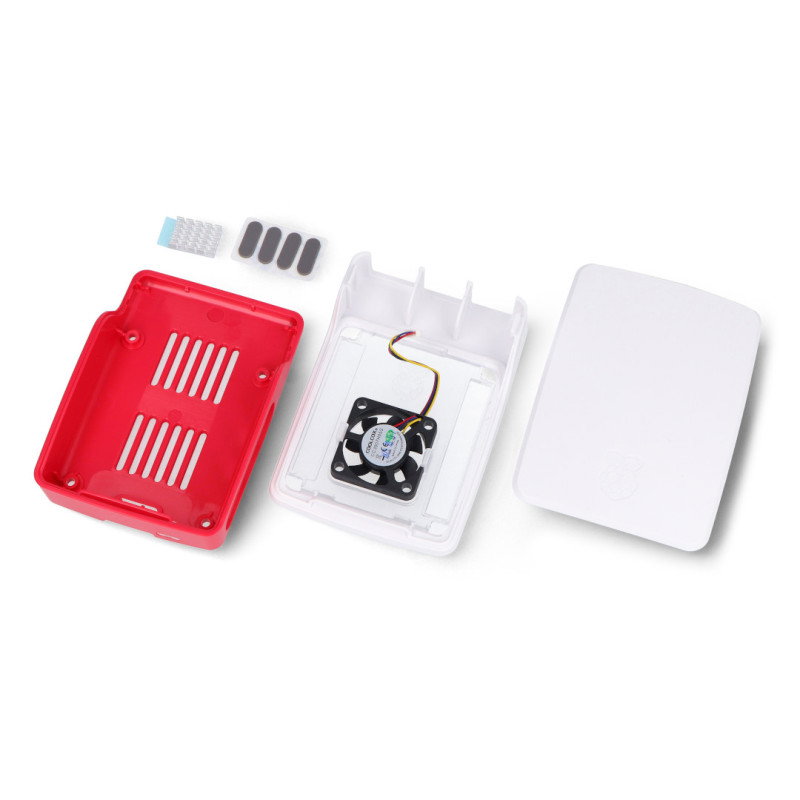 Gehäuse für Raspberry Pi 5 offiziell - rot und weiß