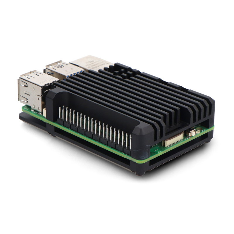 JustPi Gehäuse für Raspberry Pi 5 - Aluminium - schwarz