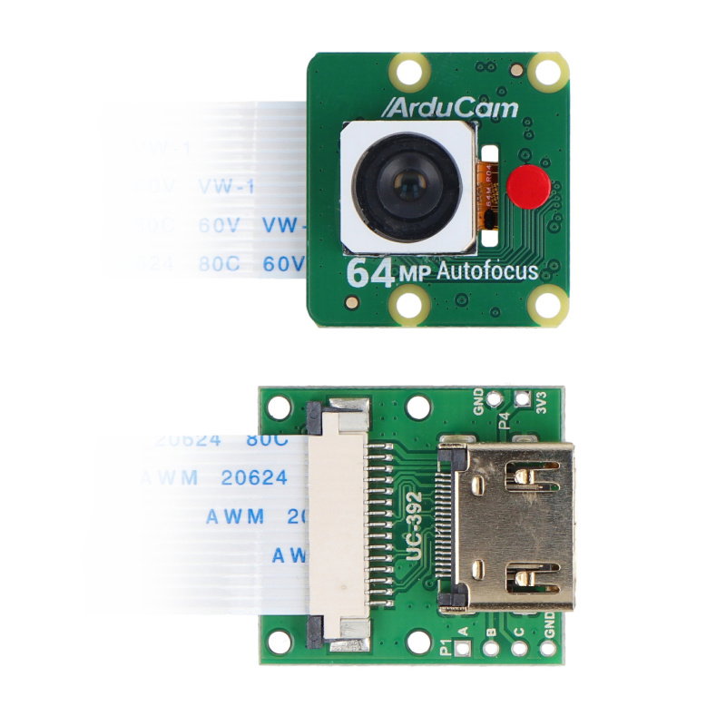 Arducam 64MP Camera and CSI-to-HDMI Adapter Set