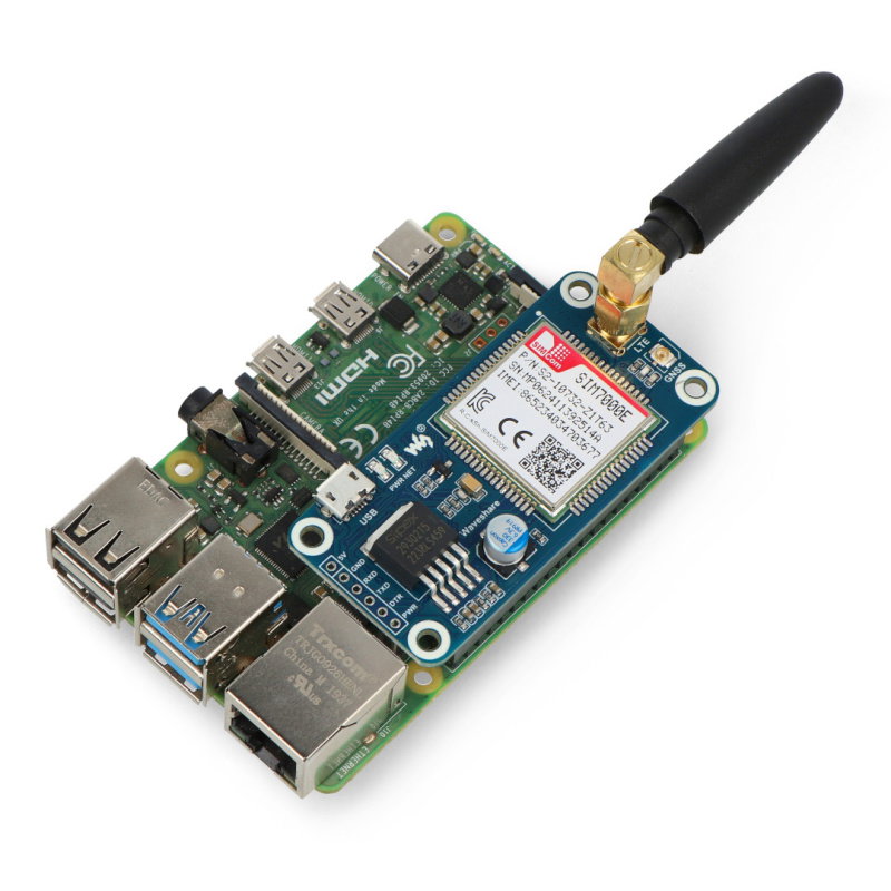 LTE GPS HAT - NB-IoT / LTE / GPRS / GPS SIM7000E - Schild für
