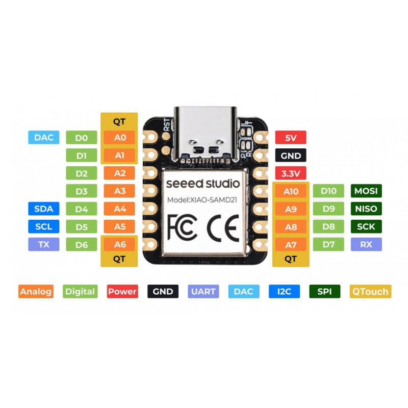 Seeeduino Xiao - SAMD21 ARM Cortex M0 + - Arduino-kompatibel