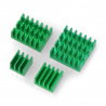 Kühlkörper-Set für Raspberry Pi 4B - mit Wärmeleitband - grün -