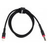 Kabel Lightning USB do USB-C 1m (czarno-czerwony)