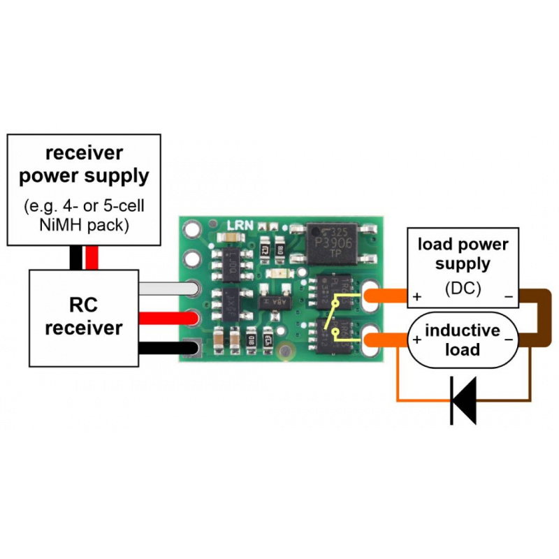 Pololu RC Switch with Isolated Solid State Relay/Switch, SPST