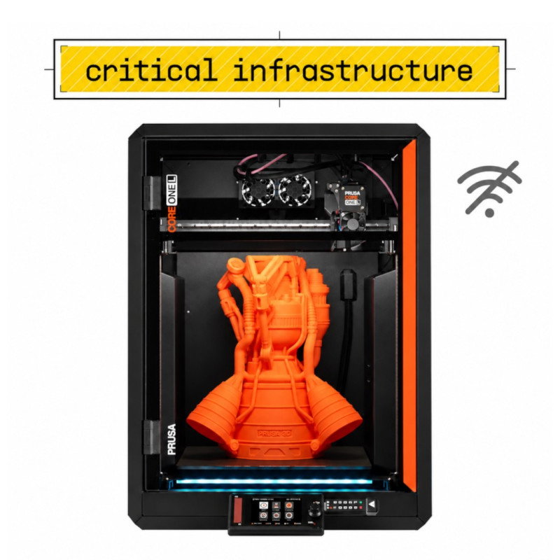 3D-Drucker - Original Prusa CORE One L - zusammengebaut - Critical Infrastructure Edition