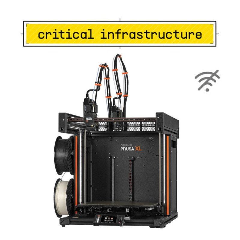 3D-Drucker - Original Prusa XL - 2 Köpfe - montiert - Critical Infrastructure Edition