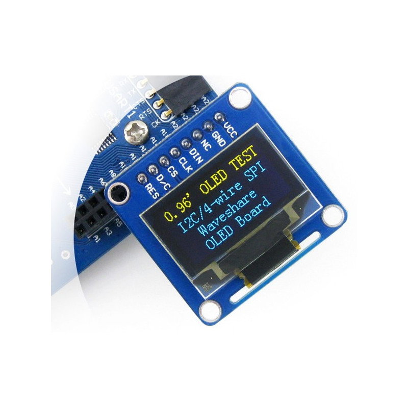 OLED-Display, zweifarbige Grafik 0,96 "128x64px SPI / I2C - einfache Anschlüsse
