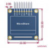 OLED-Display, zweifarbige Grafik 0,96 "128x64px SPI / I2C- gewinkelte Anschlüsse