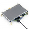 Resistiver Touchscreen LCD TFT 5 '' 800x480px HDMI + GPIO für Raspberry Pi 2 / B + + Schwarz-Weiß-Gehäuse