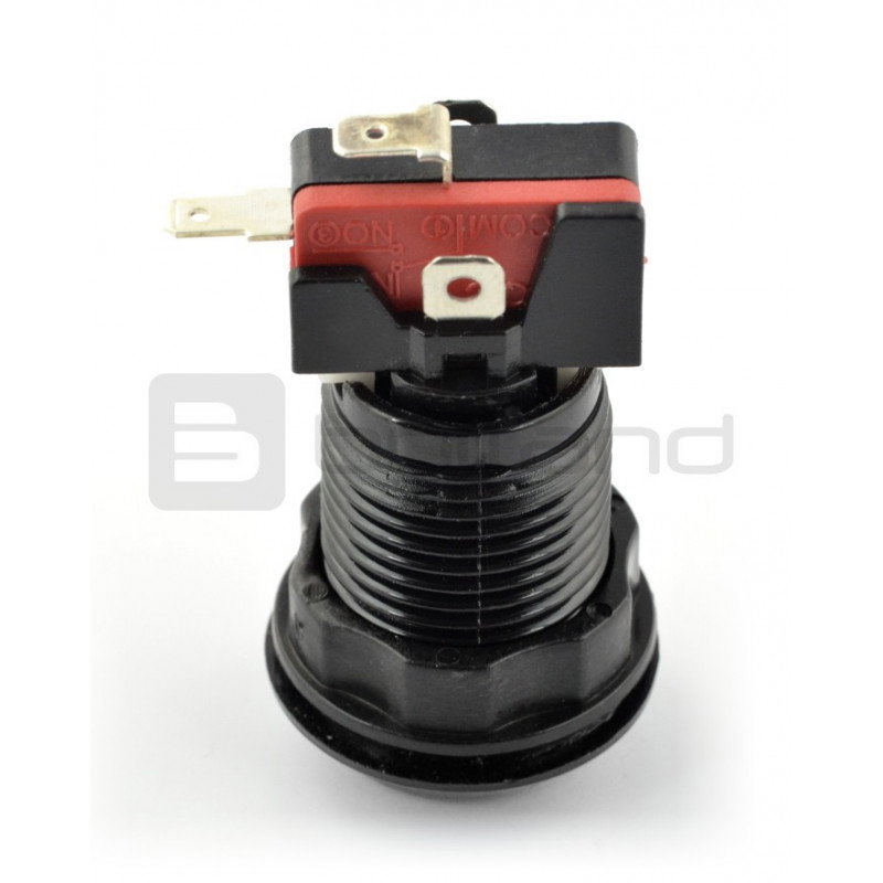 Arcade Push Button 3,3 cm - schwarz mit weißer Hintergrundbeleuchtung