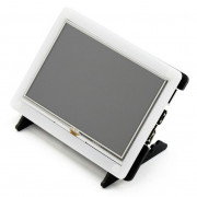 Resistiver Touchscreen LCD TFT 5 '' (B) 800x480px HDMI + USB Rev 2.1 für Raspberry Pi 3/2 / Zero + Schwarz-Weiß-Gehäuse