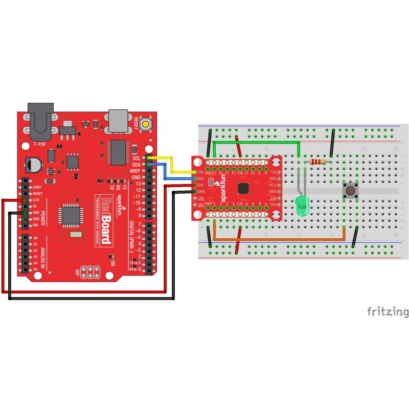 SparkFun SX1509 - 16 I / O-Pin-Expander für Arduino