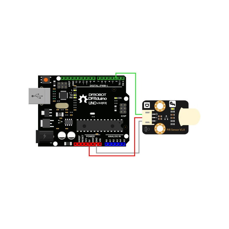 Digitaler PIR-Bewegungssensor für Arduino und Raspberry - DFRobot Gravity