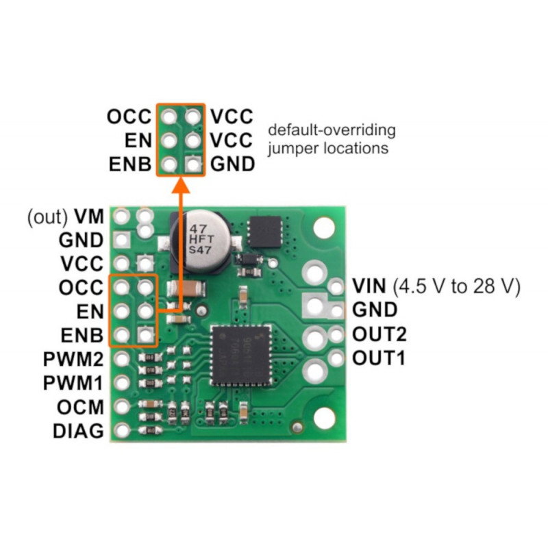 Pololu TB9051FTG - Einkanaltreiber für 28V / 2,6A Motoren