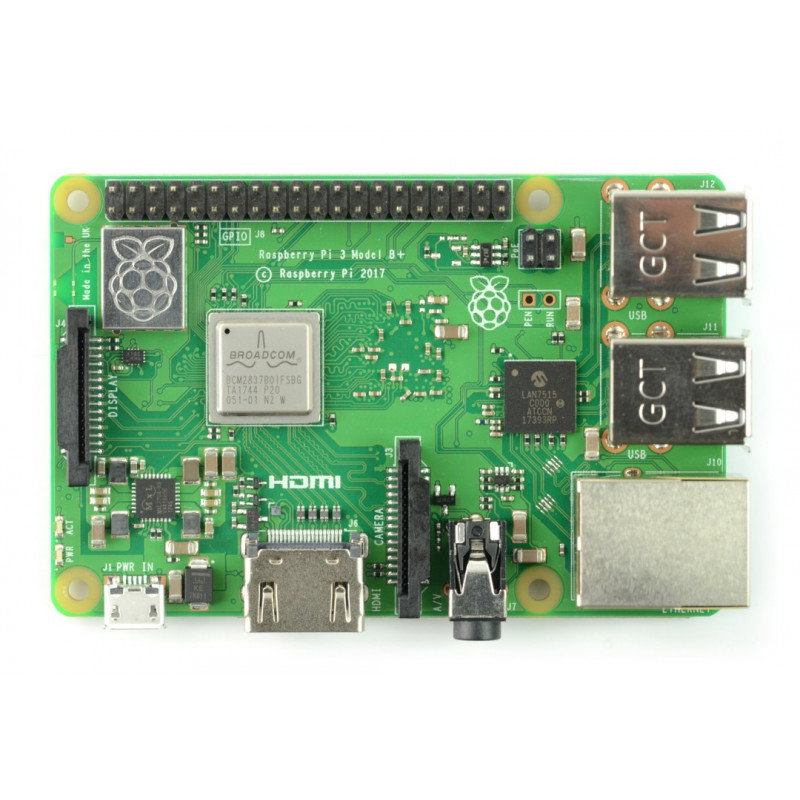 Raspberry Pi 3 Modell B + WiFi Dual Band Bluetooth 1 GB RAM 1,4 GHz