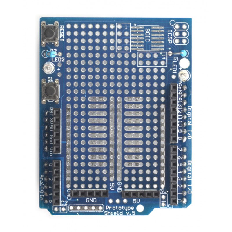 Arduino Uno Proto Shield + Steckbrett 170 Löcher