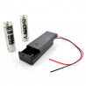 Korb für 2 AA (R6) Batterien mit Deckel und Schalter