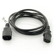Netzkabelverlängerung IEC 320 C13 - C14 1,8m VDE - schwarz