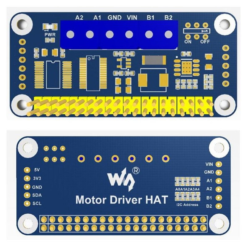 Zweikanal-DC-Motortreiber – HAT für Raspberry Pi