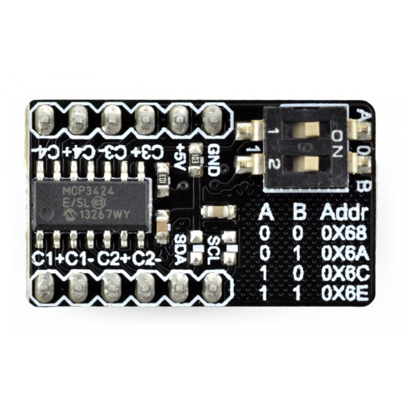 MCP3424 - ADC 18-Bit-4-Kanal-I2C-Konverter