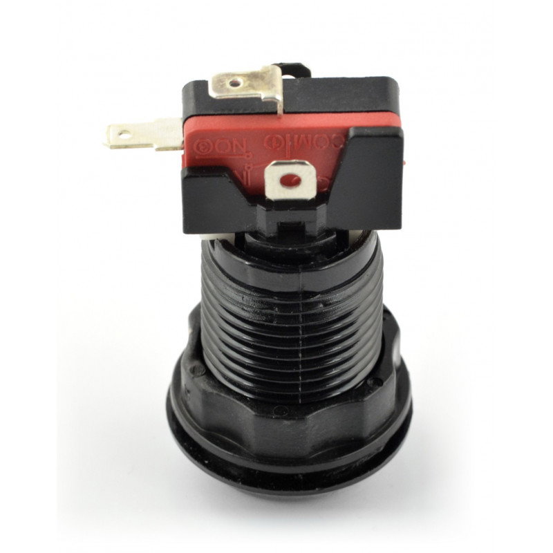 Arcade Push Button 3,3 cm - schwarz mit gelber Beleuchtung