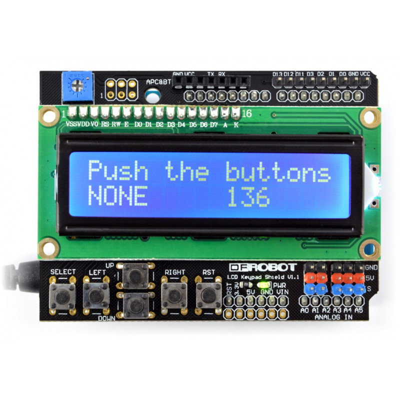DFRobot LCD Keypad Shield v1.1- Display für Arduino