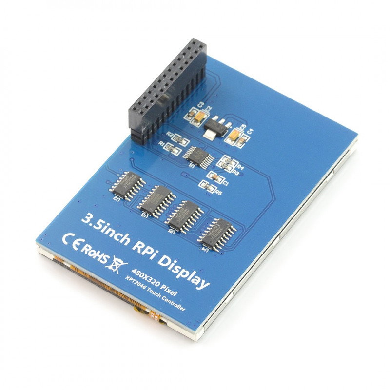 Touchscreen - resistives LCD TFT 3,5 '' 320x480px GPIO für Raspberry Pi