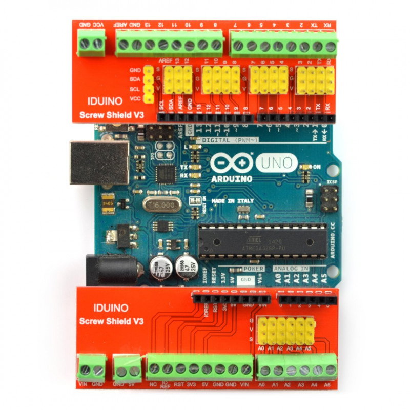 Iduino Screw Shield v3 - Schraubverbinder für Arduino