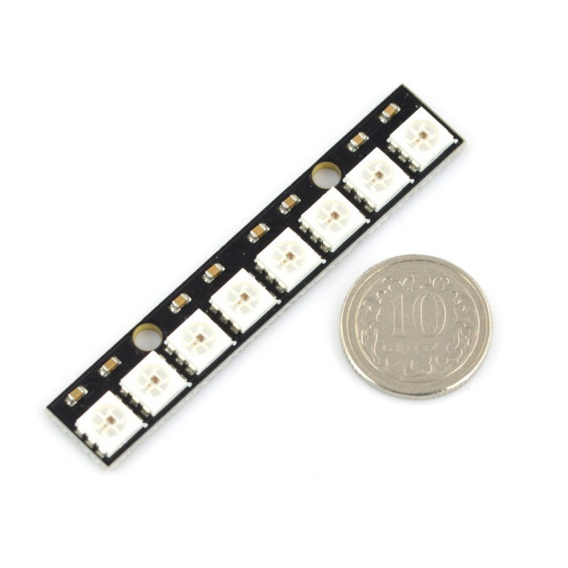 RGB-LED-Streifen WS2812B 5050 x 8 LEDs - 53 mm
