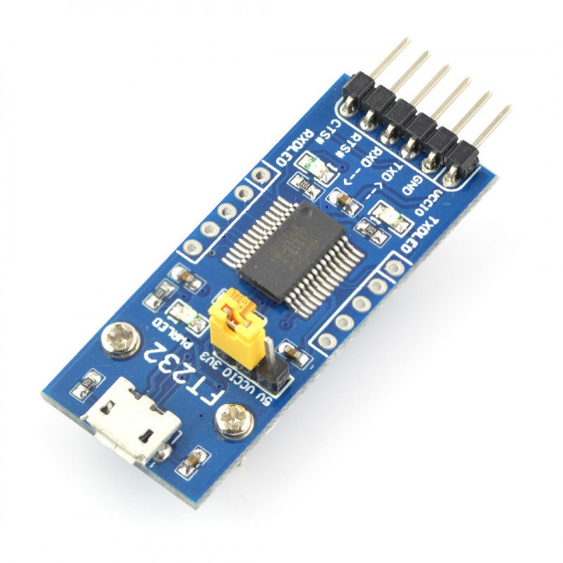 Konverter USB-UART FTDI FT232 - microUSB-Buchse