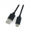 Lanberg USB A 2.0 - USB C schwarzes Kabel - 0,5 m