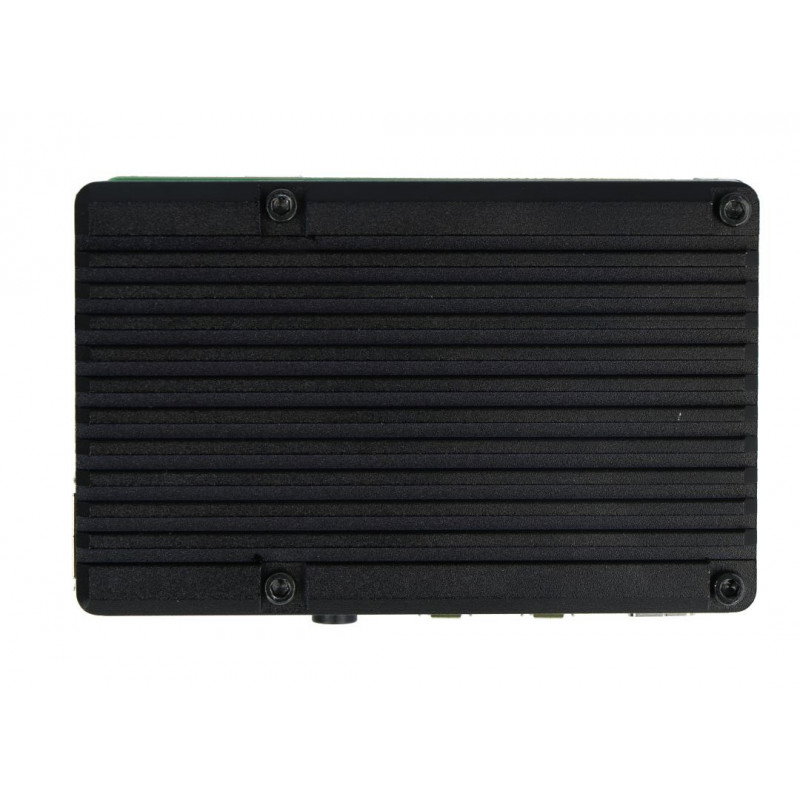Gehäuse für Raspberry Pi 4B - Aluminium mit zwei Lüftern - Schwarz