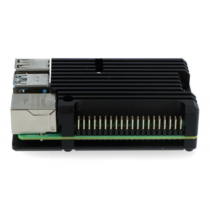 Gehäuse für Raspberry Pi 4B - Aluminium - Schwarz