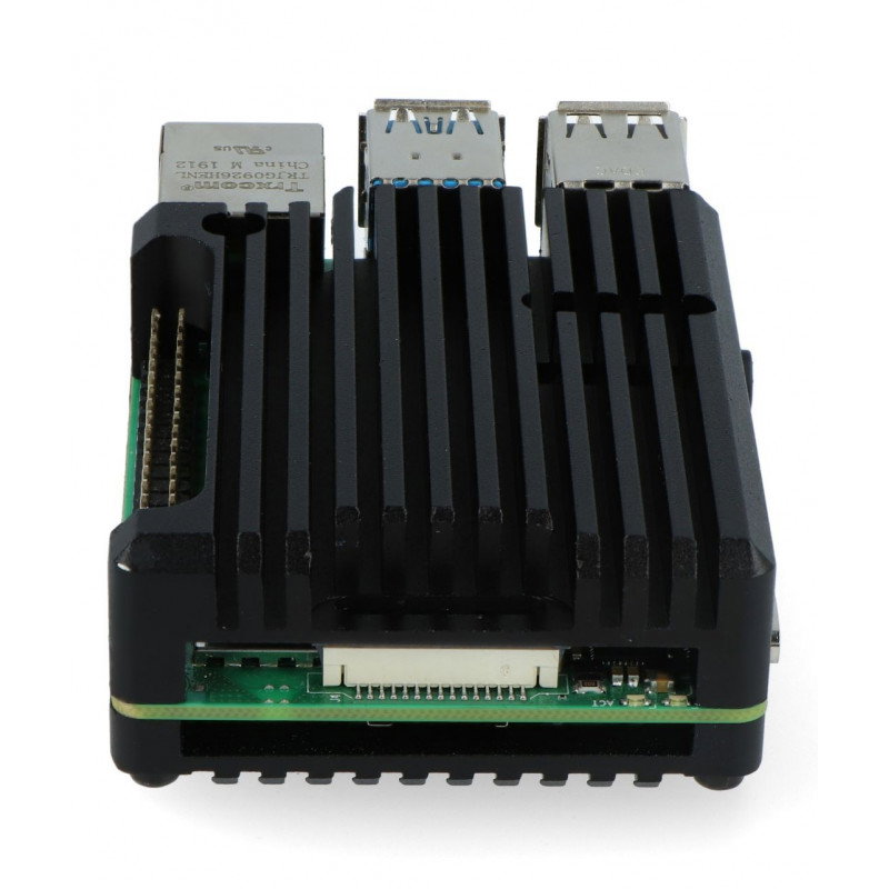 Gehäuse für Raspberry Pi 4B - Aluminium - Schwarz