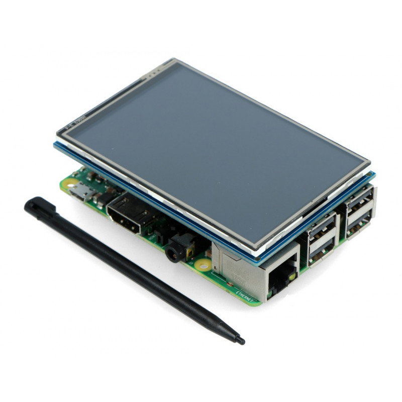 Waveshare B Touchscreen - resistives LCD IPS 3.5 '' 320x480px GPIO für Raspberry Pi 3/2 / B + / Zero