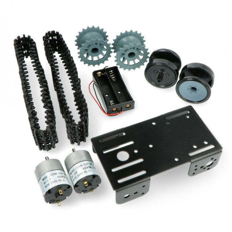 DFRobot Black Gladiator - Kettenroboter-Chassis mit Antrieb